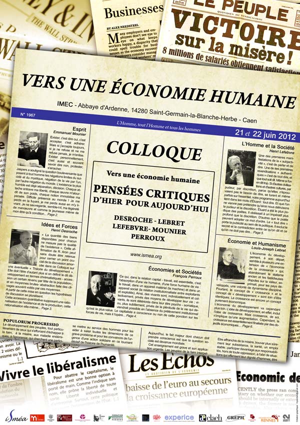 affiche du colloque Vers une conomie humaine